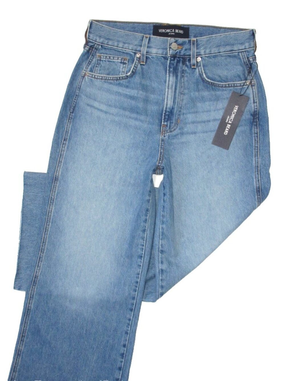 NWT Veronica Beard Taylor in Enough Said High Rise Wide-Leg Cropped Jeans 28 - Picture 6 of 12
